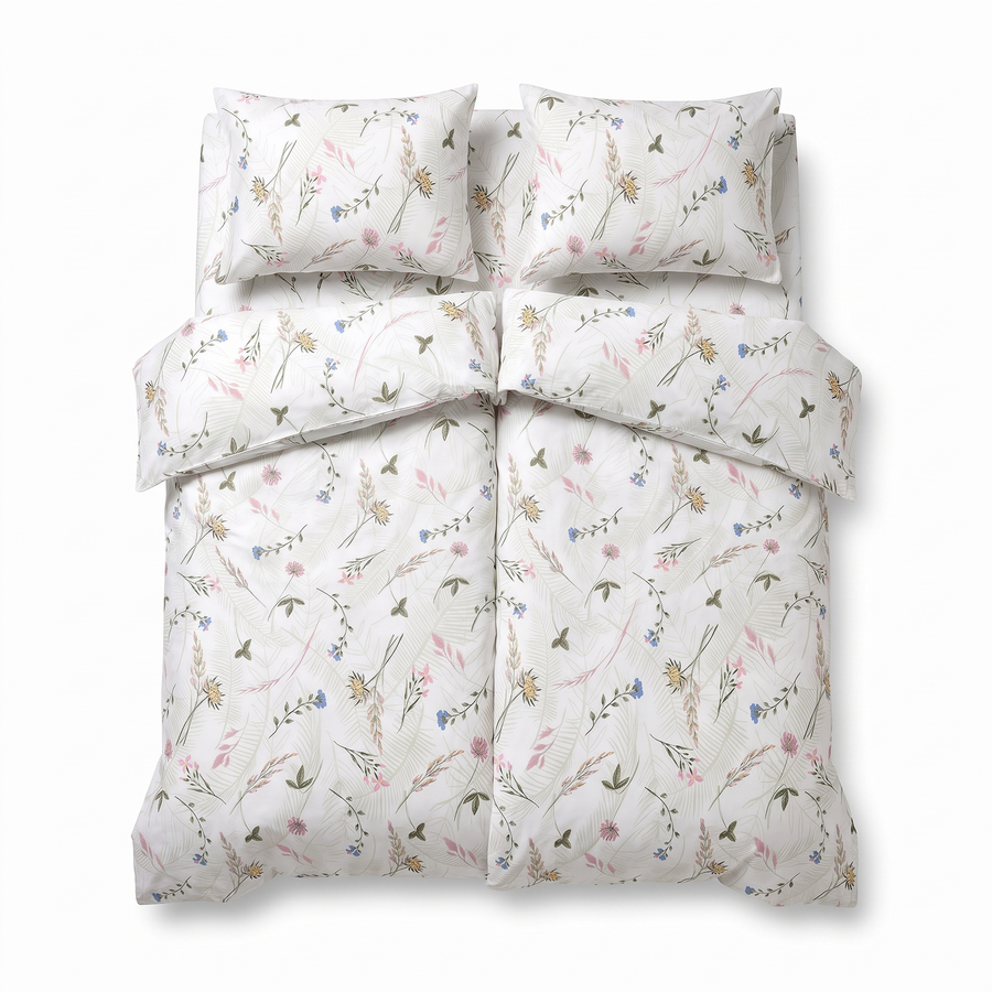 Komplet pościeli z 2 poszwami SPRING BEIGE — widok z przodu